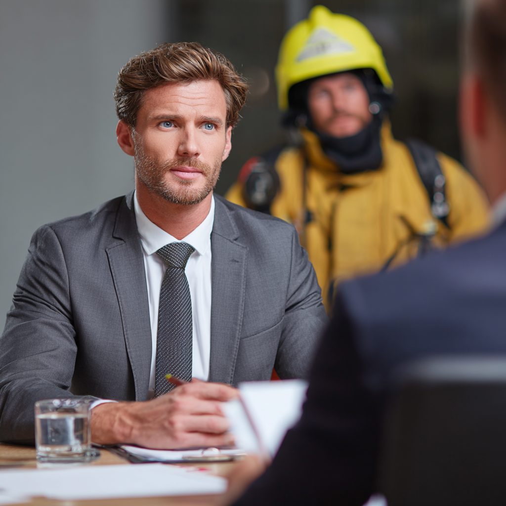 man_in_his_suit_doing_a_job_interview_for_a_firefight