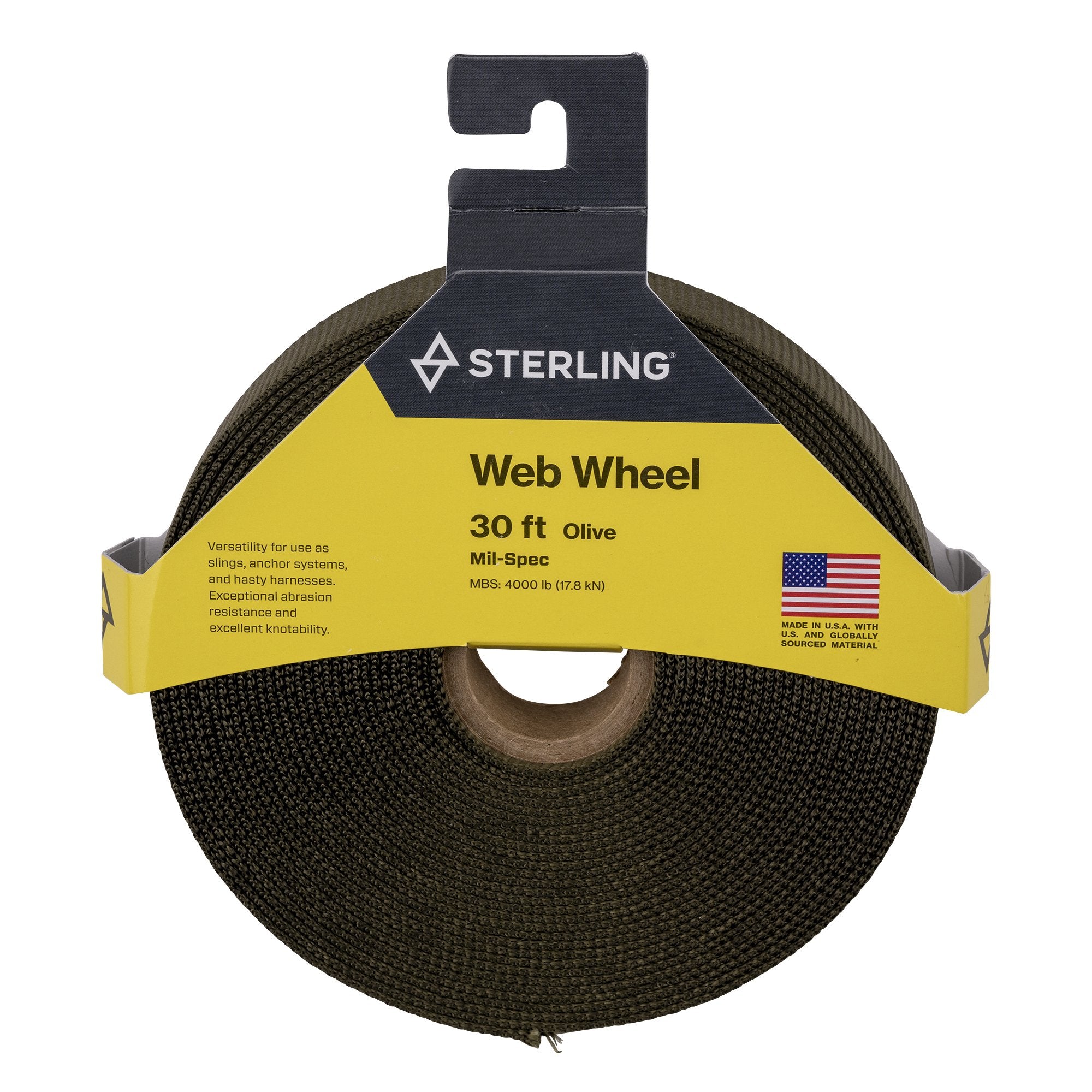 Sterling 1" Tubular Mil Sp Web Wheel